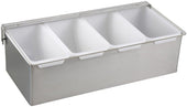 Winco 4 Compartment Condiment Holder with Stainless Steel Base