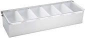 Winco 6 Compartment Condiment Holder with Stainless Steel Base