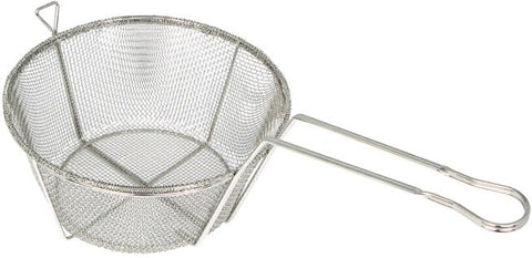 Winco Round 6 Mesh Wire Fry Basket, 9 5/8 x 9 5/8 x 4 15/16 inch -- 12 per case