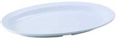 Winco White Melamine Narrow Rim Oval Platter, 11.5 x 8 inch -- 12 per case