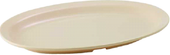 Winco Tan Melamine Narrow Rim Oval Platter, 11 1/2 x 8 inch -- 12 per case