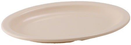 Winco Tan Melamine Narrow Rim Oval Platter, 9 3/4 x 6 3/4 inch -- 12 per case