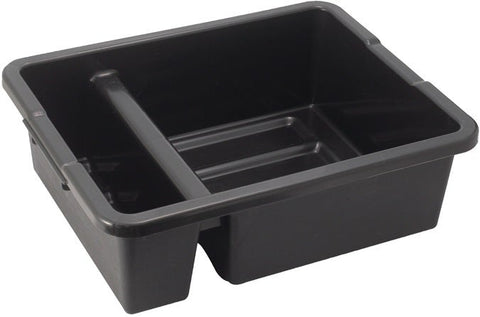Winco Black Heavyweight Divided Bus Box, 21 x 16 3/4 x 6 1/2 inch