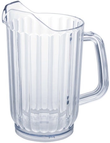 Winco SAN Plastic Clear Water Pitcher, 32 Ounce.