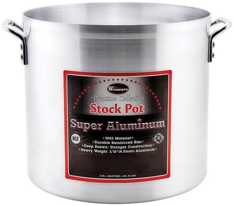 Winco 4mm Super Aluminum Stock Pot, 50 Quart