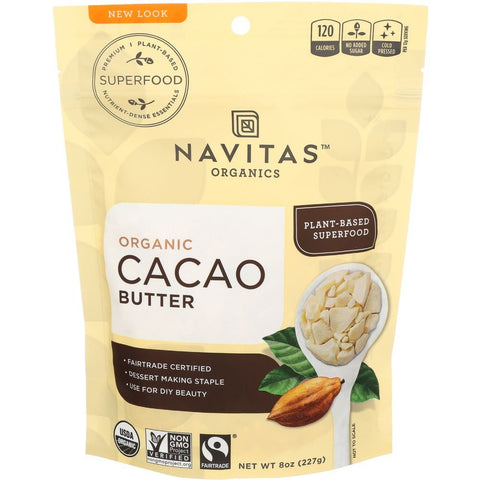 Navitas Naturals Organic Cacao Butter, 8 Ounce -- 12 per case.