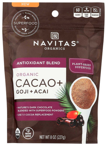Navitas Organics Cacao plus Antioxidant Blend, 8 Ounce -- 6 per case