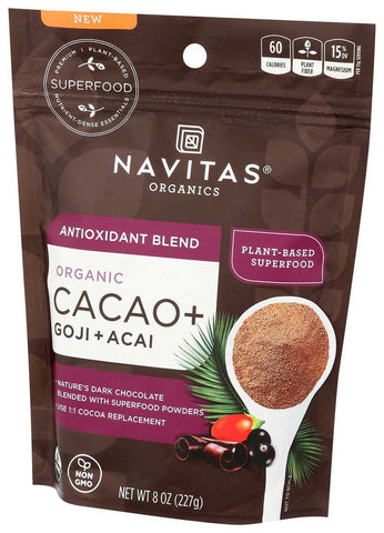 Navitas Organics Cacao plus Antioxidant Blend, 8 Ounce -- 6 per case
