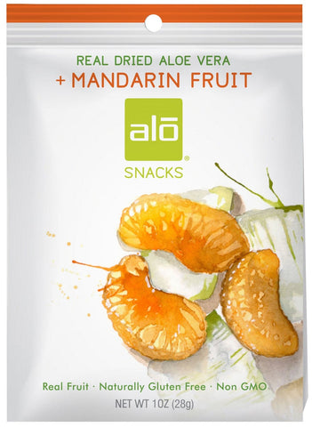 Alo Dried Aloe Vera Plus Mandarin Fruit Snacks, 1 Ounce -- 72 per case