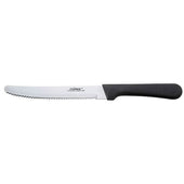 Winco 5 inch Blade Round Tip Steak Knife with Black Handle -- 12 per case