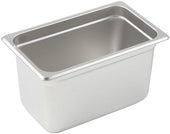 Winco 25 Gauge Stainless Steel Quarter Size Anti Jam Steam Pan, 6 inch Depth