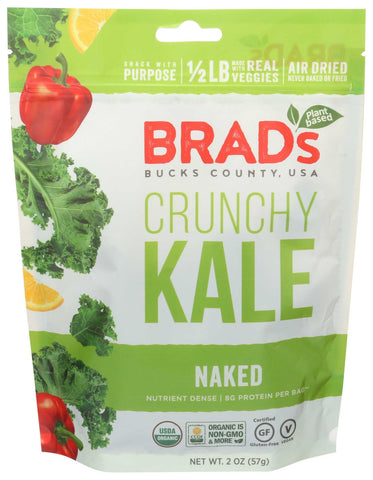 Brads Plant Based Organic Naked Crunchy Kale, 2 Ounce -- 12 per case