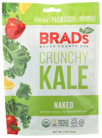 Brads Plant Based Organic Naked Crunchy Kale, 2 Ounce -- 12 per case
