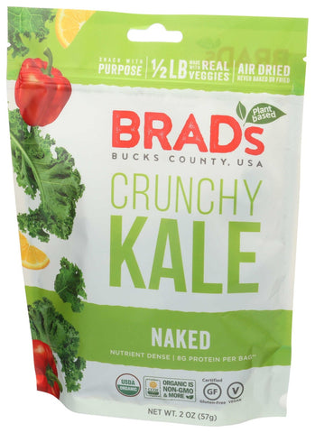 Brads Plant Based Organic Naked Crunchy Kale, 2 Ounce -- 12 per case
