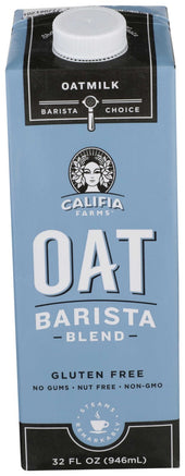Califia Farms Dairy Free Barista Blend Oatmilk, 32 Ounce -- 6 per case