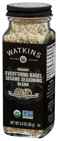 Watkins Organic Everything Bagel Sesame Seasoning Blend, 3 Ounce -- 3 per case