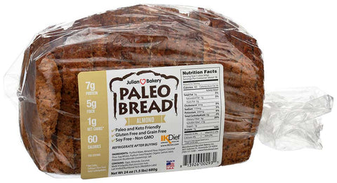 Julian Bakery Paleo Almond Bread, 1.5 Pound -- 6 per case.