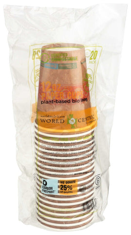 World Centric Compostable Hot Paper Cup, 12 Ounce -- 240 per case.