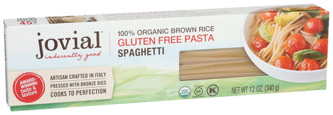 Jovial Organic Brown Rice Spaghetti Pasta, 12 Ounce -- 12 per case.