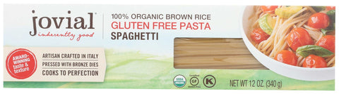 Jovial Organic Brown Rice Spaghetti Pasta, 12 Ounce -- 12 per case.