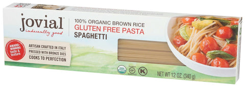 Jovial Organic Brown Rice Spaghetti Pasta, 12 Ounce -- 12 per case.