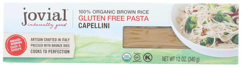 Jovial Organic Brown Rice Capellini Pasta, 12 Ounce -- 12 per case.