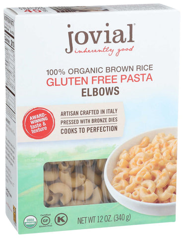 Jovial Organic Brown Rice Elbow Pasta, 12 Ounce -- 12 per case.