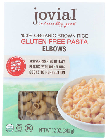 Jovial Organic Brown Rice Elbow Pasta, 12 Ounce -- 12 per case.