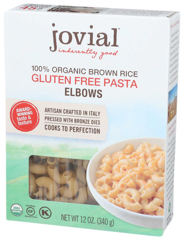 Jovial Organic Brown Rice Elbow Pasta, 12 Ounce -- 12 per case.