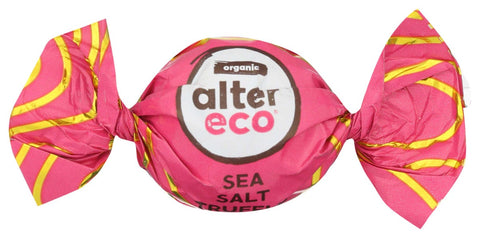 Alter Eco Organic Dark Chocolate Sea Salt Truffle, 0.42 Ounce -- 60 per case