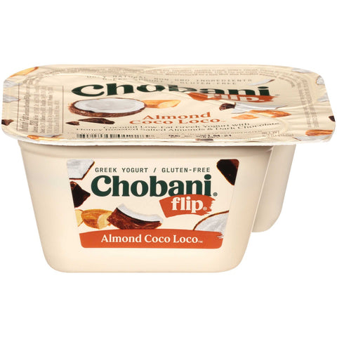 Chobani Flip Almond Coco Loco Low Fat Greek Yogurt, 4.5 Ounce -- 12 per case