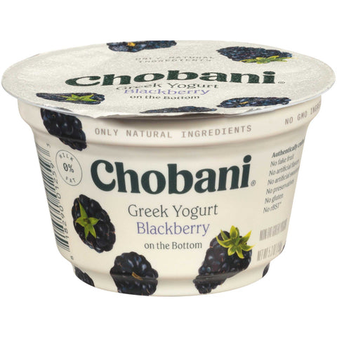 Chobani Non Fat Blackberry Greek Yogurt, 5.3 Ounce -- 12 per case