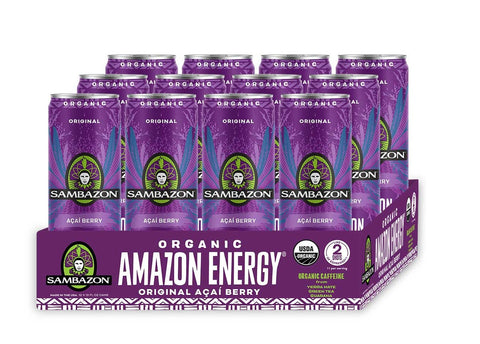 Sambazon Amazon Energy Organic Acai Berry Energy Drink, 12 Ounce -- 12 per case