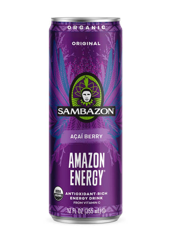 Sambazon Amazon Energy Organic Acai Berry Energy Drink, 12 Ounce -- 12 per case