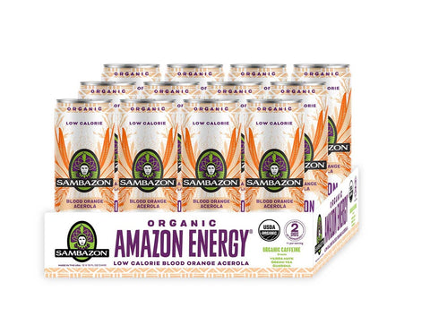 Sambazon Organic Blood Orange Acerola Energy Drink, 12 Ounce -- 12 per case.