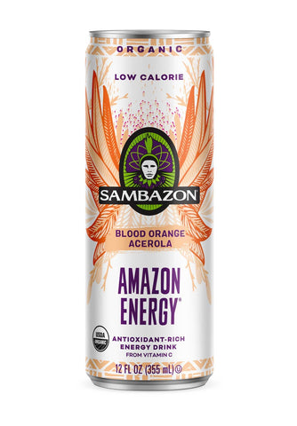 Sambazon Organic Blood Orange Acerola Energy Drink, 12 Ounce -- 12 per case.