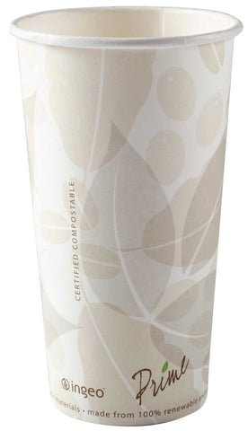 Primeware PLA Lined Compostable Hot Cup, 20 Ounce -- 1000 per case.
