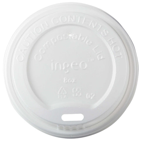 Primeware CPLA Compostable Lid for 8 Ounce Hot Cup -- 1000 per case.