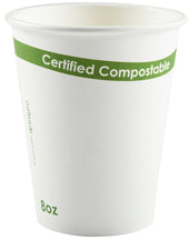 Primeware PLA Lined White Compostable Cup, 8 Ounce -- 1000 per case.