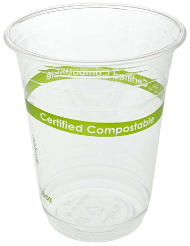 Primeware Clear PLA Compostable Cup, 16 Ounce -- 1000 per case.