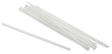 Primeware Clear PLA Jumbo Paper Wrapped Straw, 7.75 inch -- 6000 per case.