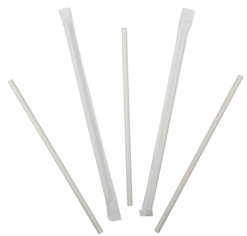 Primeware Jumbo Wrapped Paper Straw, 7.75 inch -- 6000 per case.