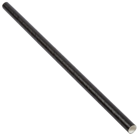 Primeware Unwrapped Black Cocktail Paper Straw, 5.75 inch -- 4000 per case.