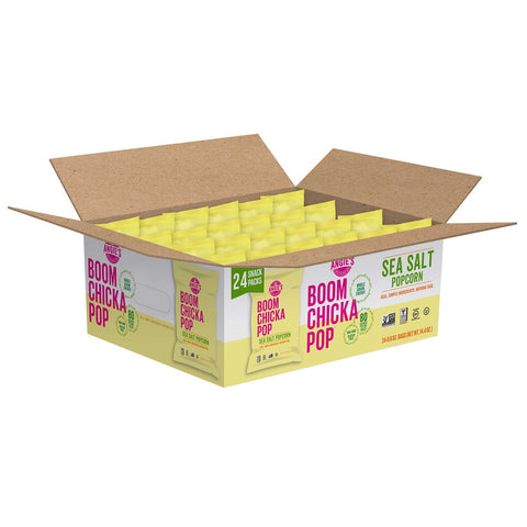 Boomchickapop Sea Salt Popcorn, 0.6 Ounce - 24 per pack.