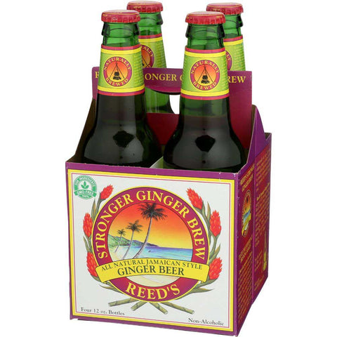Reeds Strongest Ginger Beer, 12 Fluid Ounce Bottle - 4 count per pack -- 6 packs per case