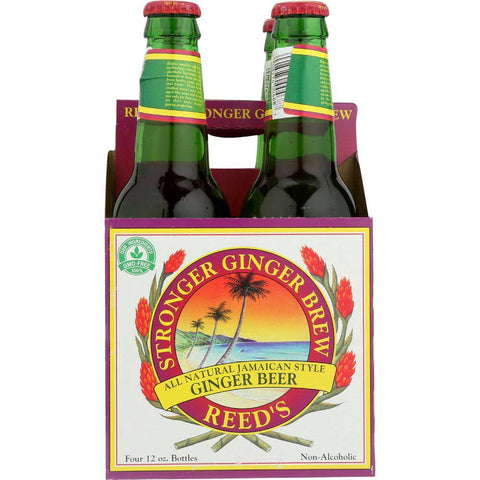 Reeds Strongest Ginger Beer, 12 Fluid Ounce Bottle - 4 count per pack -- 6 packs per case