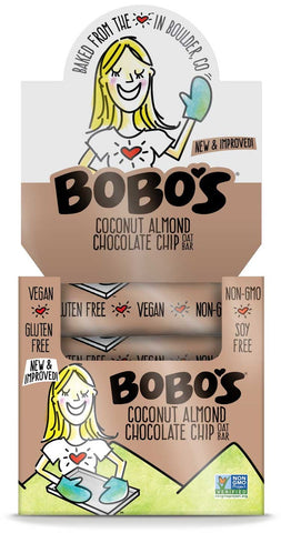 Bobos Coconut Almond Chocolate Chip Oat Bar, 3 Ounce -- 48 per case.