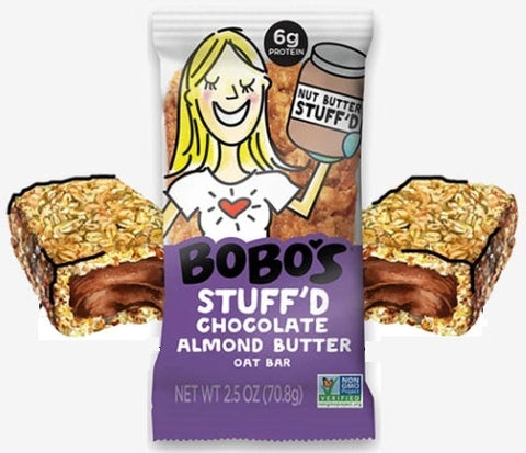 Bobos Chocolate Almond Nut Butter Filled Oat Bar, 2.5 Ounce -- 48 per case