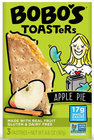 Bobs Oat Bars Apple Pie Toaster Pastries, 6.6 Ounce -- 8 per case