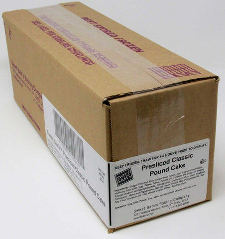Sweet Sams Presliced Classic Pound Cake -- 16 per case